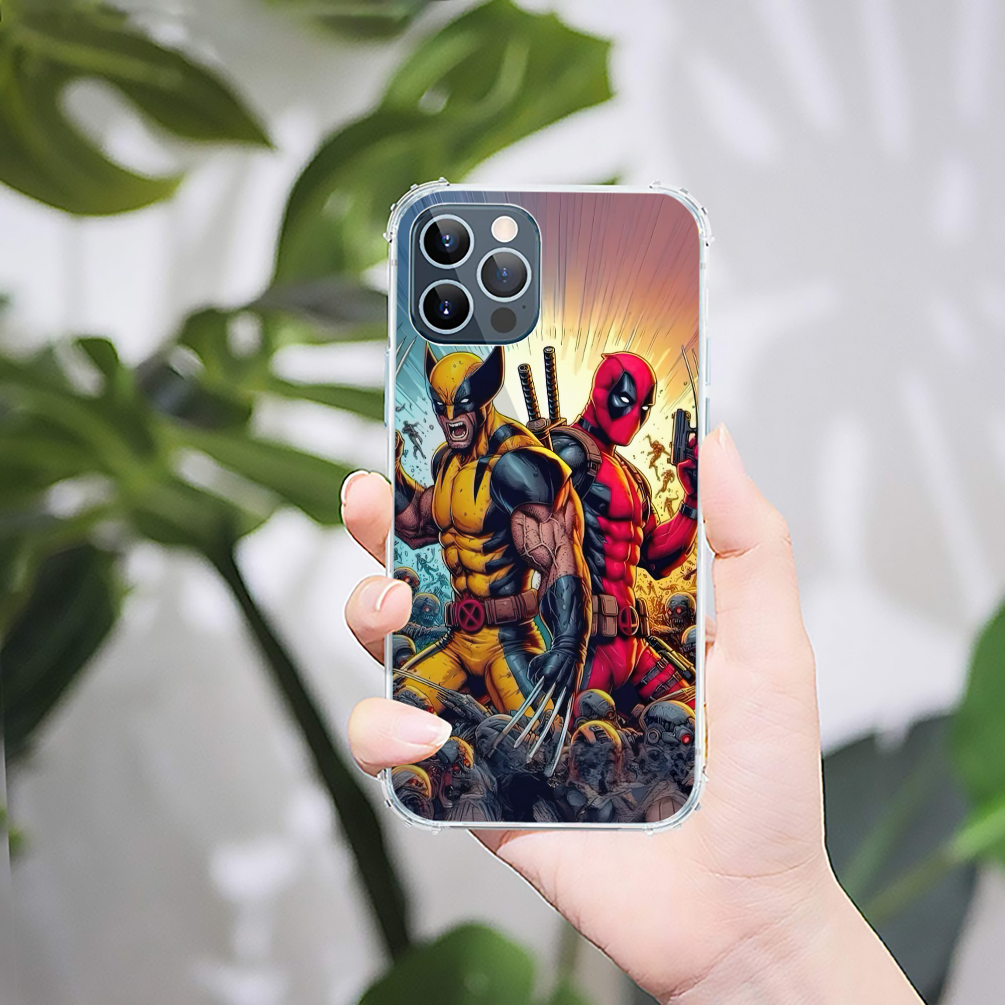 （画像用） Deadpool デッドプール 【iPhone 12シリーズ対応】透明スマホケース（クリアソフトケース）